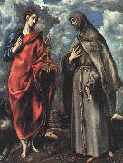 El Greco Saints John the Evangelist and Francis France oil painting reproduction